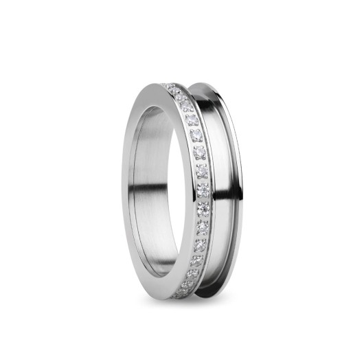 BERING Damen Ring in silber glänzend - Arctic Symphony Collection mit Edelstahl - Loire 9